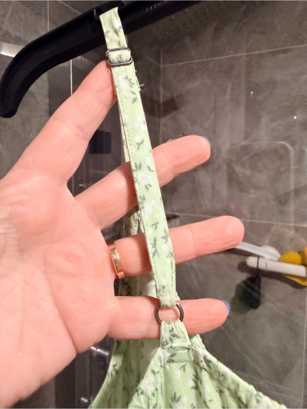 Hollister light green midi/maxi dress in floral print size L - Picture 8 of 11